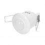 Flush mounted PIR motion sensor 360°  protection rating IP20  detection range 6m  works with LEDs