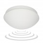 E27 lighting fixture MARIN with microwave sensor, IP44 glass lampshade, detection range: 360 degree,