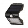 LED solar garden lamp SILOE with motion sensor, black 220lm, IP65,4000K, white