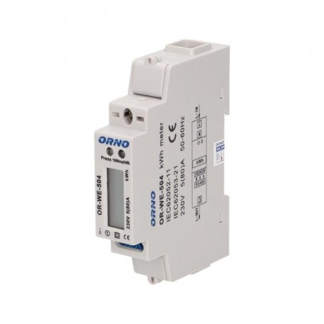 1-phase energy meter wtih RS-485, 80A current: 5(80)A  protection rating IP20 