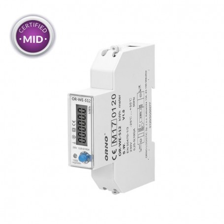 1-phase energy meter, 100A power supply: 230 AC, 50/60Hz, current: 5(100)A, pulse frequency: 1000 im