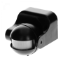 Sensor de movimento Preto PIR 180°, IP44  máx 1200W P/LED