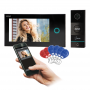 Kit videoporteiro APPOS,  LCD CORES 7", leitor RFID, função de abertura de portão, app para smartphone, preto