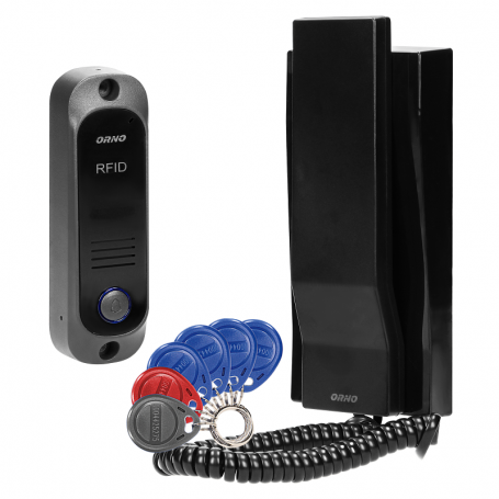 Kit intercomunicador, leitor de RFID, AVIOR preto
