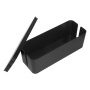 Cable box L, black  protects cables against dust, moisture or mechanical damage