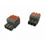 CONECTOR/LIGADOR MACHO/FEMEA 3X3X2.5-4MM P/CABO FELXIVEL/RIGIDO