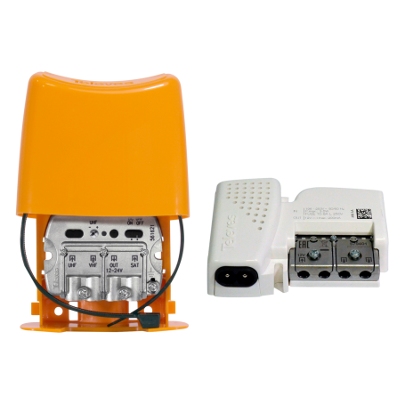 Amplificador Mastro NanoKom 3e/1s “EasyF” : UHF[dc]-UHF-VHFmix + F.Alimentação PicoKom 1e/2s “EasyF”