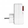Single power adapter 1x2P+Z (Schuko) with central switch, white