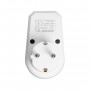 Single power adapter 1x2P+Z (Schuko) with central switch, white