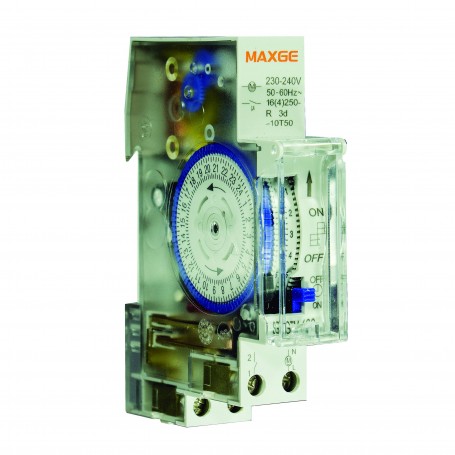 Interruptor horario modular electromecanico, 1 modulo 230 VAC ( Reserva
70h)