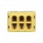 Installation push-in connector for 6 cables  (rigid cable 0.75-2.5mm2), IEC 300V/24A, blister pack 1