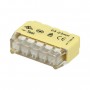 Ligador push-in de instalação para 5 cabos (cabo rígido 0,75-2,5mm², IEC 300V/24A,  10pcs