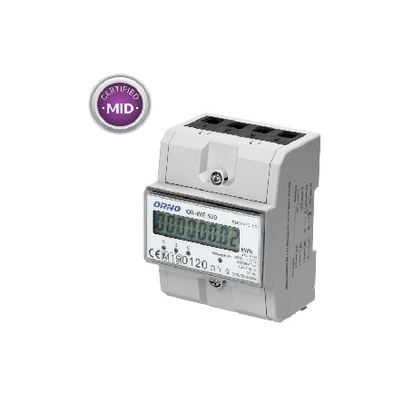 3-phase energy meter, 80A Power supply: 230V ~, 50Hz, base current: 5A, max. electricity: 80A, min.