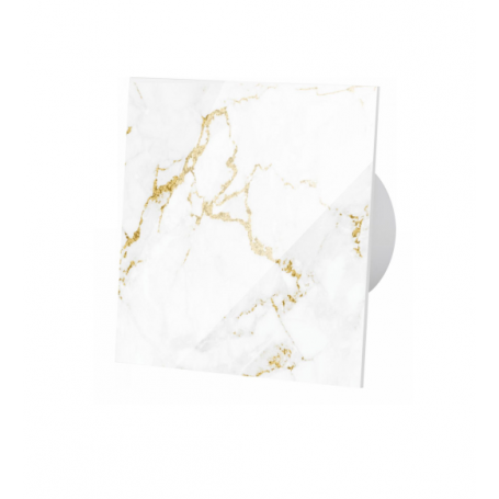 Painel de vidro em mármore branco e dourado p/dRim