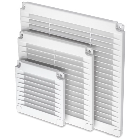 grille with plugs 100x100 white
