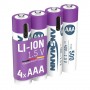 PILHA RECARREGAVEL AAA Lithium-ion PILHA - 1,5 V / TIPO 500 (min. 400 mAh) / 0,74 Wh - CARREGADOR TI