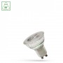 LAMPADA LED GU10 230V 3.5W 3000K SMD VIDRO 38DEG WW COM ESPECTRO DE LENTE