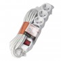 Extensão Quintupla 5x 2P+T c/interruptor, 5m, Schuko H05VV-F 1x1.5mm2, Imax16A, branca