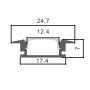 CALHA EMBUTIR PRETA  P/FITA LED 25X5X2000MM 2MT