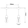 Guirlanda/varal Led Solar 3W de 10 Lâmpada E27 Exterior Ip65 - Rgb