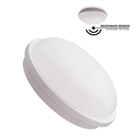 PLAFON RED. C/SENSOR 30W 4200K 1600LM ESTANQUE IP65 BRANCO