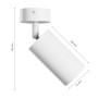 APLIQUE SQUALLA VARIOSA GU10 SCONCE 230V IP20 55x100x165MM WHITE ROUND