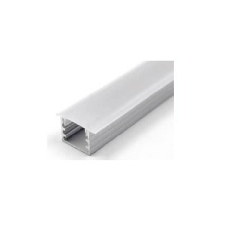 PERFIL ALUMINIO SALIENTE 509 COM DIFUSOR LARGO 19MMX8MMX14MM (2mts)