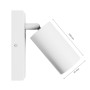 APLIQUE PAREDE SQUALLA VARIOSA SWITCH GU10 SCONCE 230V IP20 55x100MM WHITE ROUND