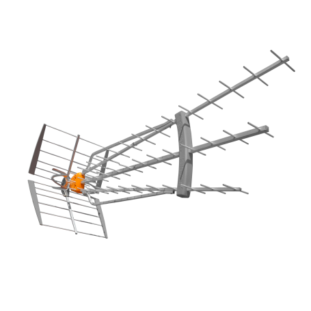 Antena Terrestre DAT BOSS LR UHF (C21-48) G 19dBi BOSS OFF, G 47dBi BOSS ON (Embalagem individual)