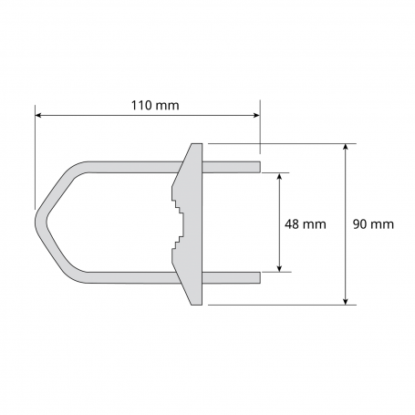 Abraçadeira Zinco+RPR Ø25...45mm c/ garra mastro