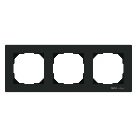 ESPELHO TRIPLO 90930TPM PRETO MATE