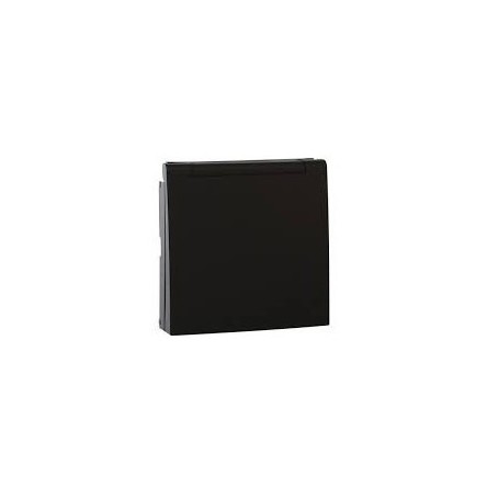 CENTRO SCHUKO C/TAMPA E OBT(IP44) PRETO MATE