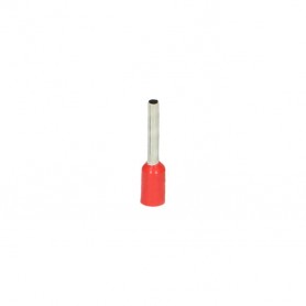 Terminal isolado, máx. seção 1mm², comprimento cobre 8mm, pack 100pcs.