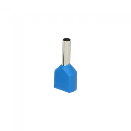 Terminal duplo isolado, máx. secção 1,5 mm², comprimento cobre: ​​​​8 mm, pack 100un un