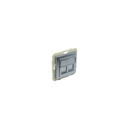 ARO C/MODULO DUPLO CINZA P/CONECTORES RJ45 ALUMINA 90442SAL