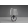 CANDEEIRO DE MESA JONNA 2XE14 VELVET GREY GLASS SMOKE