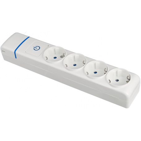 Tomada múltipla com 3 tomadas 2P + T, 16A 250V ~. Com interruptor de luz.  ION