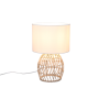 CANDEEIRO MESA RIKE E27 RATTAN BRANCO