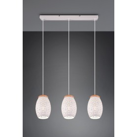 CANDEEIRO SUSPENSO BIDAR 3XE27 WHITE MAT