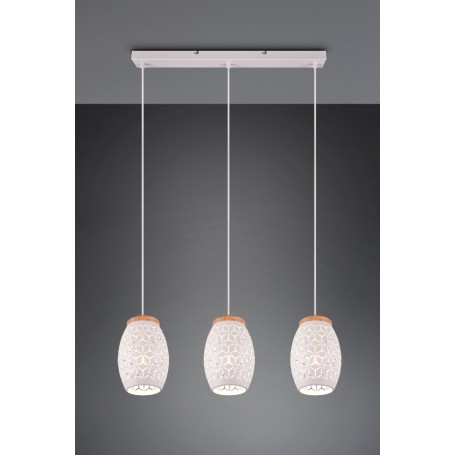 CANDEEIRO SUSPENSO BIDAR 3XE27 WHITE MAT