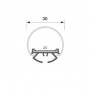 PERFIL P/LED REDONDO D30 20.7X30X2000MM