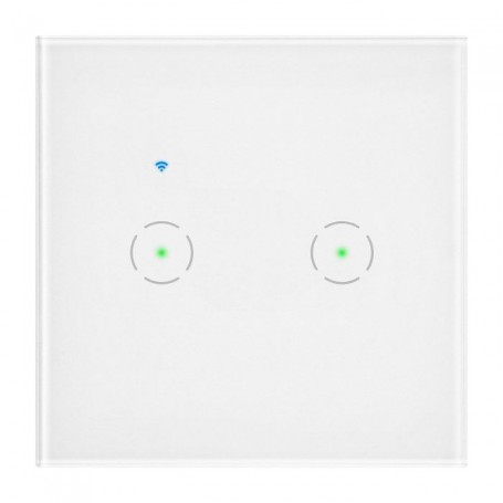 Interruptor integrado Wi-Fi Tuya Smart de 2 vias, branco