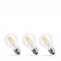 LAMPADA FILAMENTO PACK 3UN LED GLS A60 E-27 230V 7W COG WW TRANSPARENTE SPECTRUM