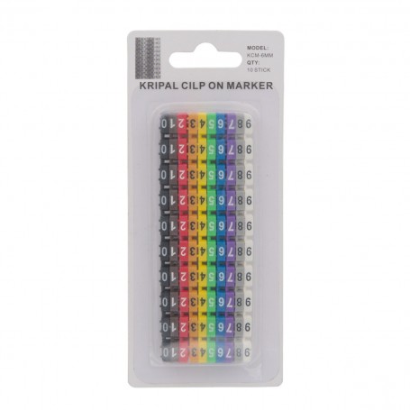 Pack marcadores clip para cable multicor 0-9 [6 a 7.5mm] | 100pcs