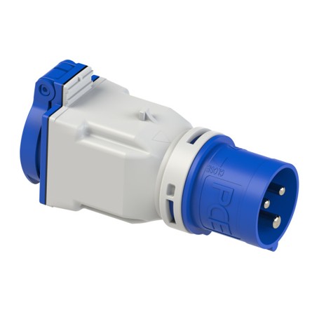 Adaptador IP44 CEE macho 16A 3P / schuko fêmea 16A 250V