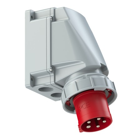 Tomada mural macho IP67 63A 3P+T+N 400V