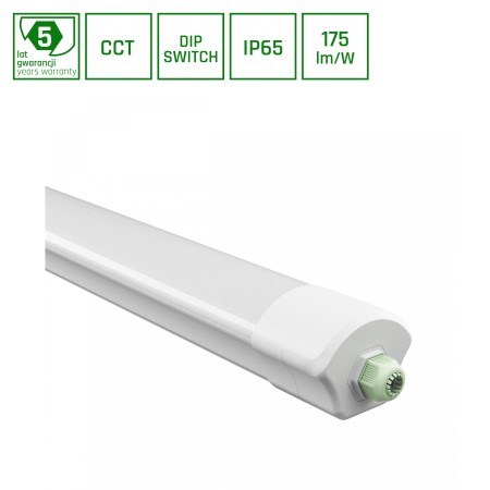 ARMADURA ESTANQUE LIMEA VARIO HERMETIC 1500mm 30/40/50W CCT 230V 120deg IP65 IK08 WHITE 5 years warr