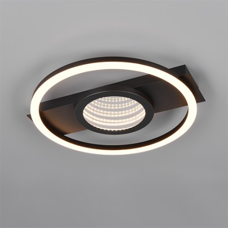 PLAFOND WHEELER LED SMD 16W 3000K 2000LM WHITE METAL BLACK MAT 