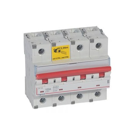 Interruptores seccionadores p/ disparo à distância DX3-IS 4P 100A - 400V~ -4 mód