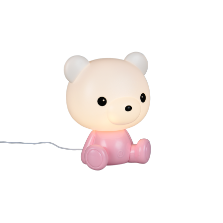 CANDEEIRO DE MESA CUTIE LED SMD 0.3W 3000K 30LM PLASTIC BLACK PINK RGB USB IP20 